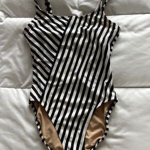 J Crew B/W Classic One Piece Swimsuit